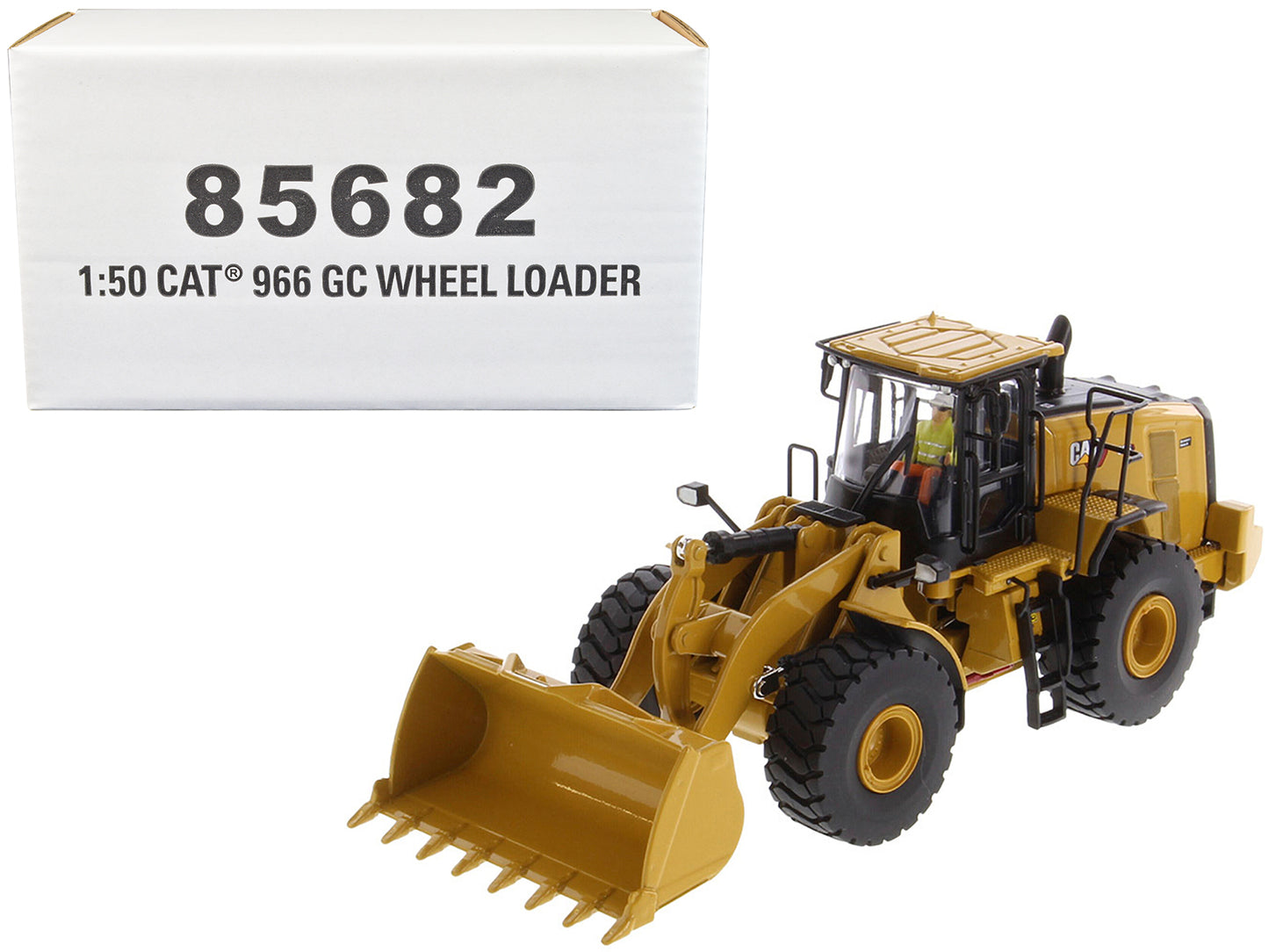 CAT Caterpillar 966 GC Wheel Loader Yellow with Operator "High Line Series" 1/50 Diecast Model by Diecast Masters-DiecastModeler.com