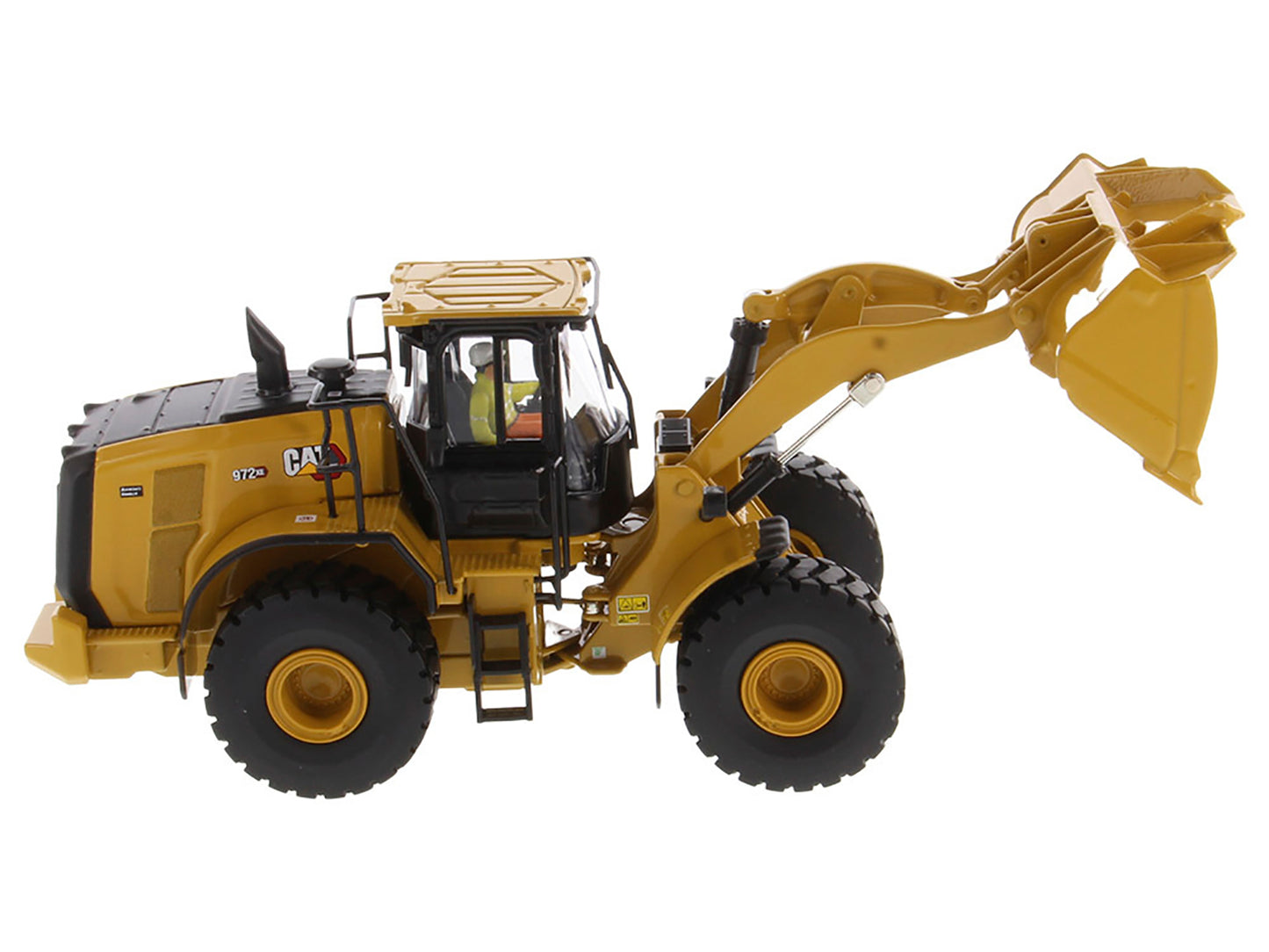 CAT Caterpillar 972 XE Wheel Loader Yellow with Operator "High Line Series" 1/50 Diecast Model by Diecast Masters-DiecastModeler.com