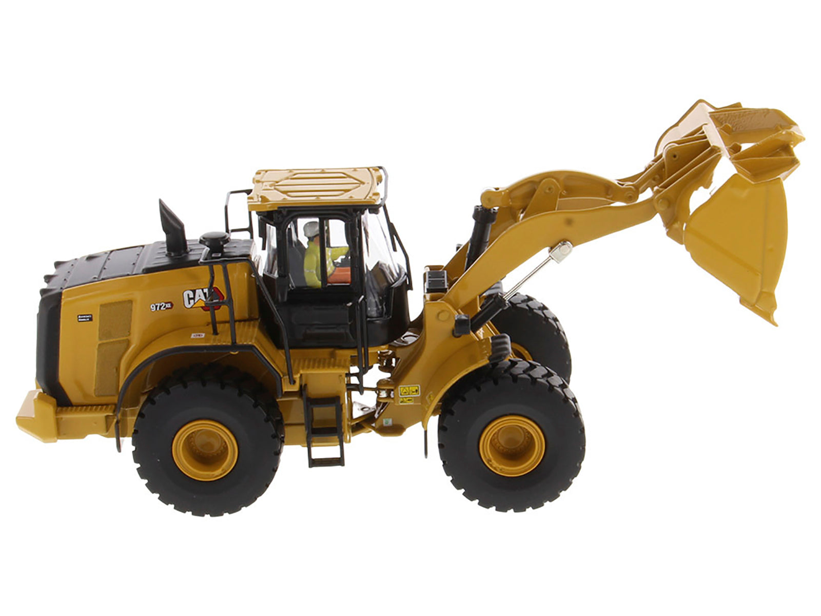 CAT Caterpillar 972 XE Wheel Loader Yellow with Operator "High Line Series" 1/50 Diecast Model by Diecast Masters-DiecastModeler.com