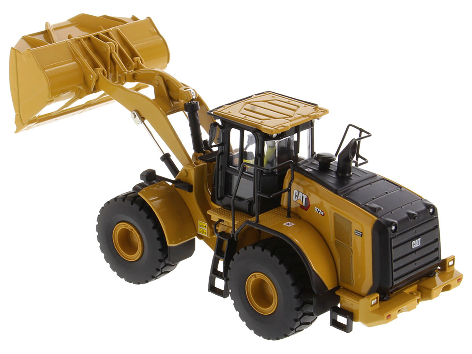 CAT Caterpillar 972 XE Wheel Loader Yellow with Operator "High Line Series" 1/50 Diecast Model by Diecast Masters-DiecastModeler.com