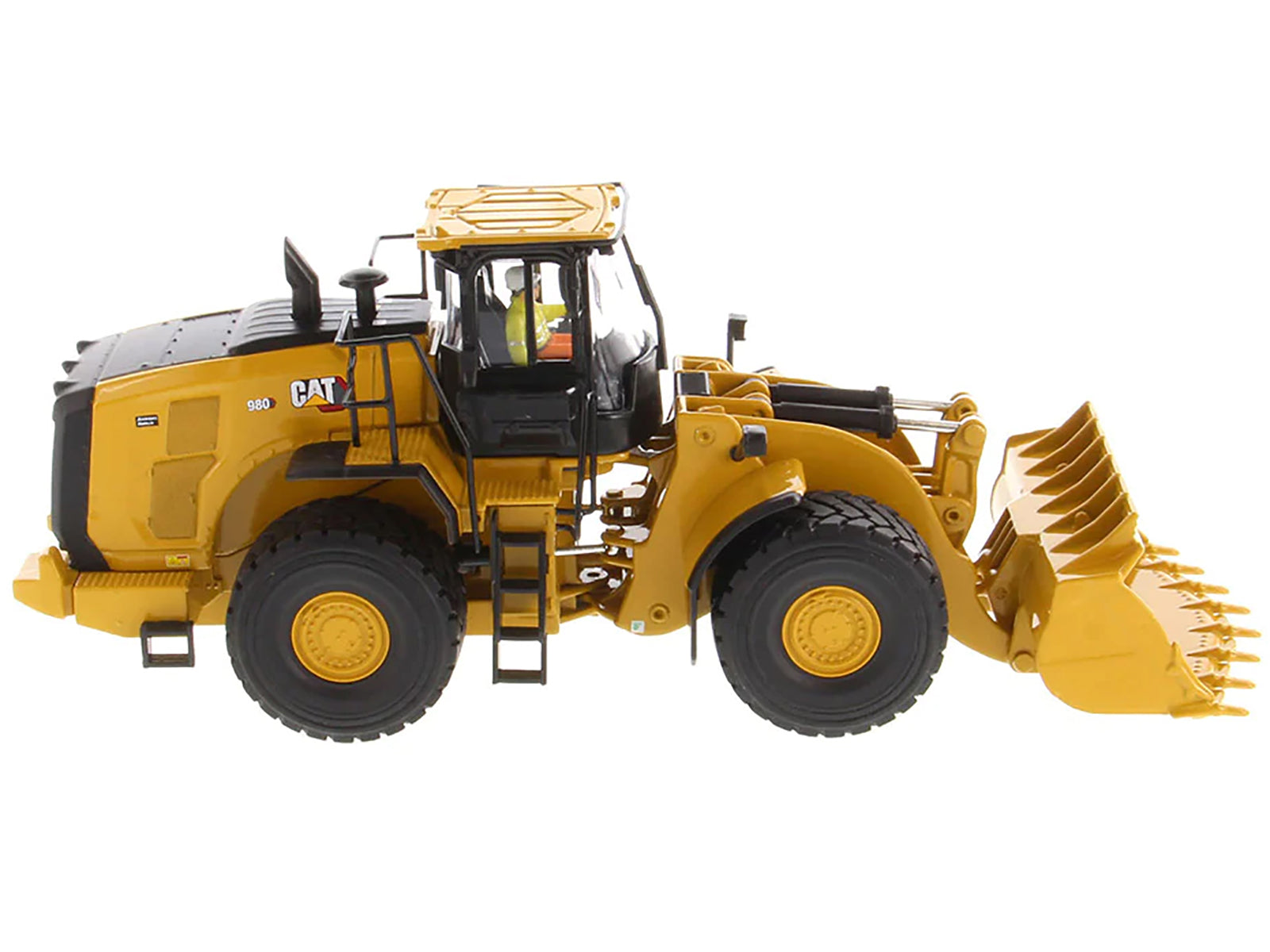CAT Caterpillar 980 Wheel Loader Yellow with Operator "High Line Series" 1/50 Diecast Model by Diecast Masters-DiecastModeler.com