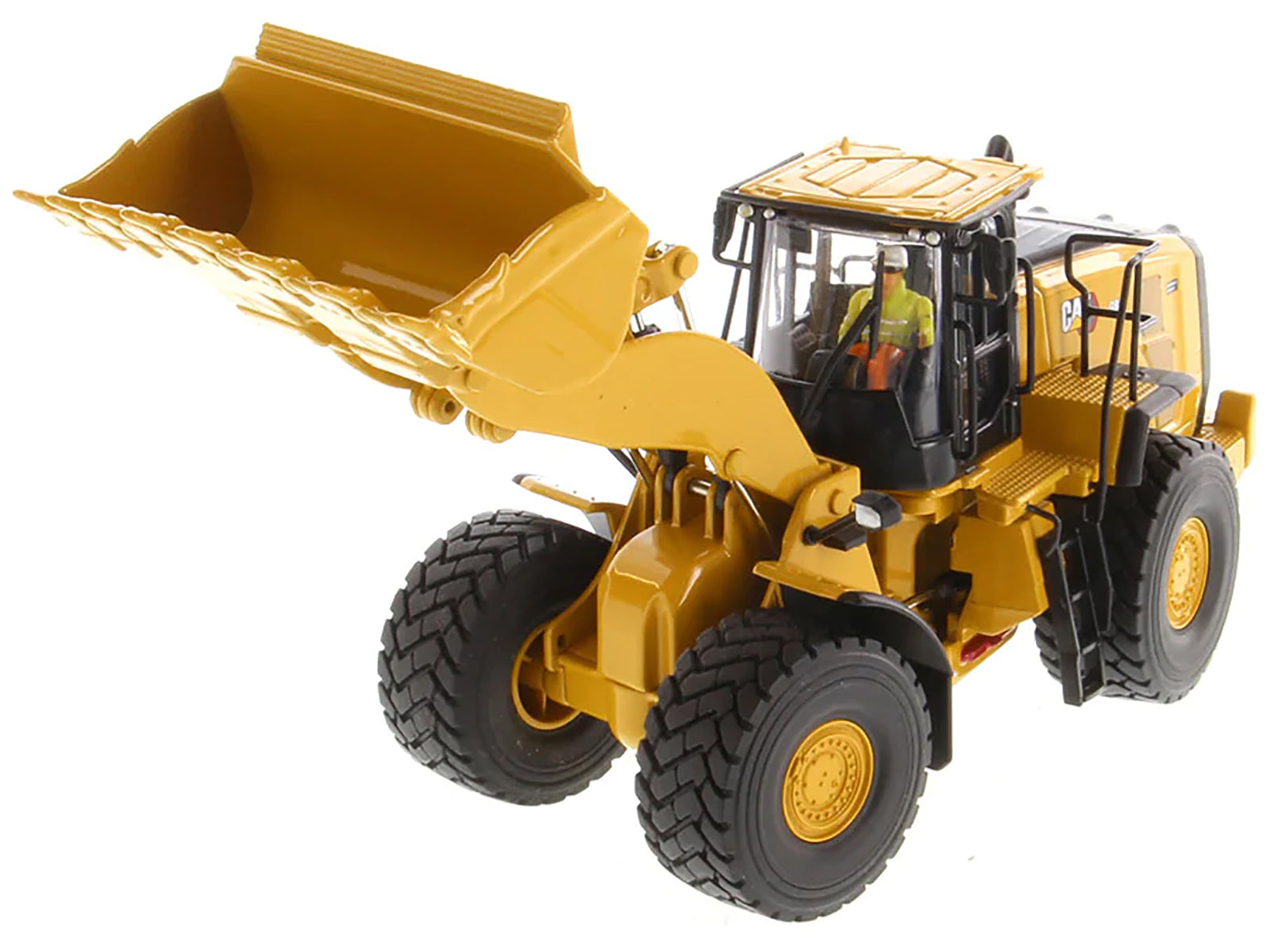 CAT Caterpillar 980 Wheel Loader Yellow with Operator "High Line Series" 1/50 Diecast Model by Diecast Masters-DiecastModeler.com