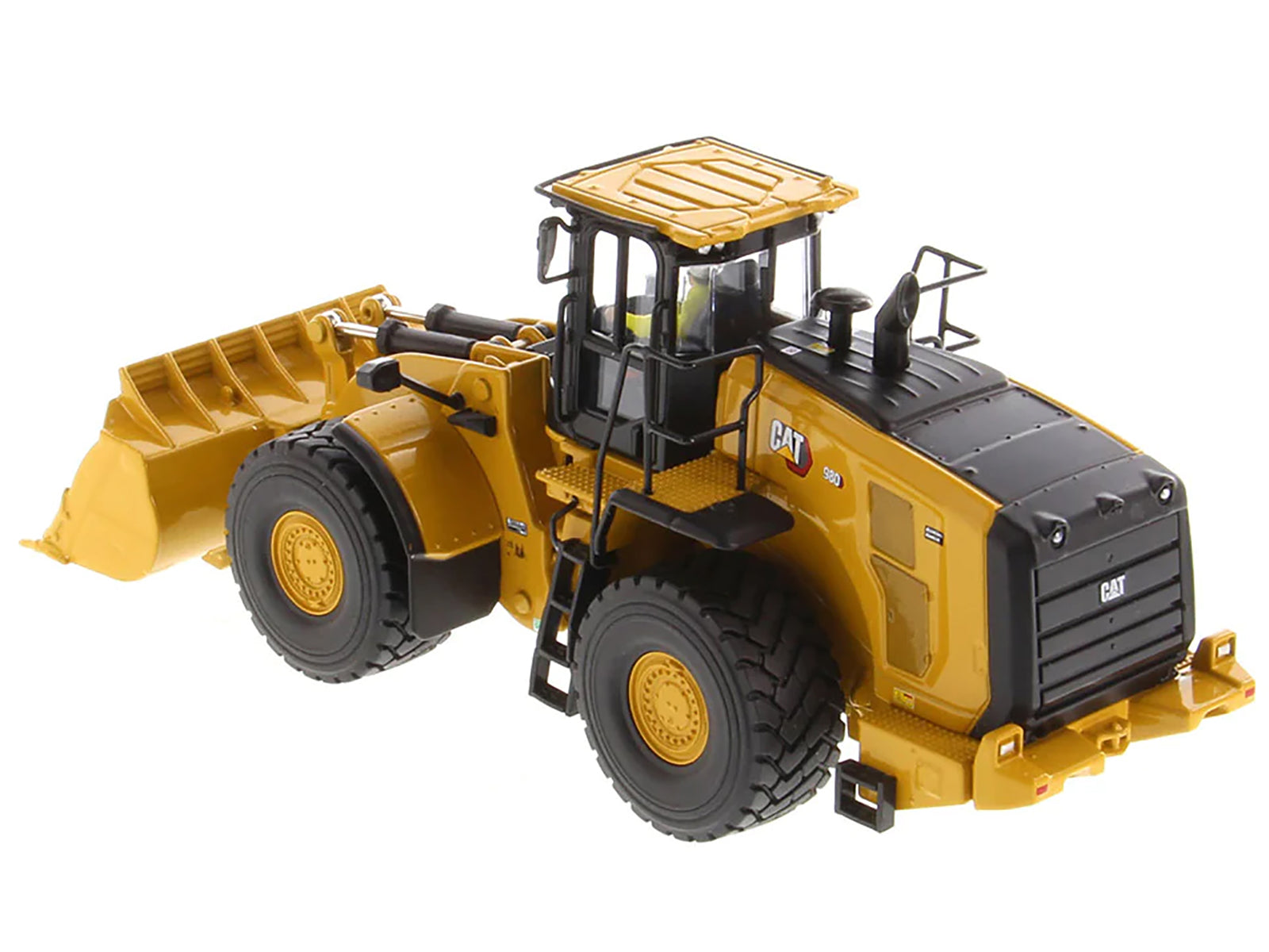 CAT Caterpillar 980 Wheel Loader Yellow with Operator "High Line Series" 1/50 Diecast Model by Diecast Masters-DiecastModeler.com