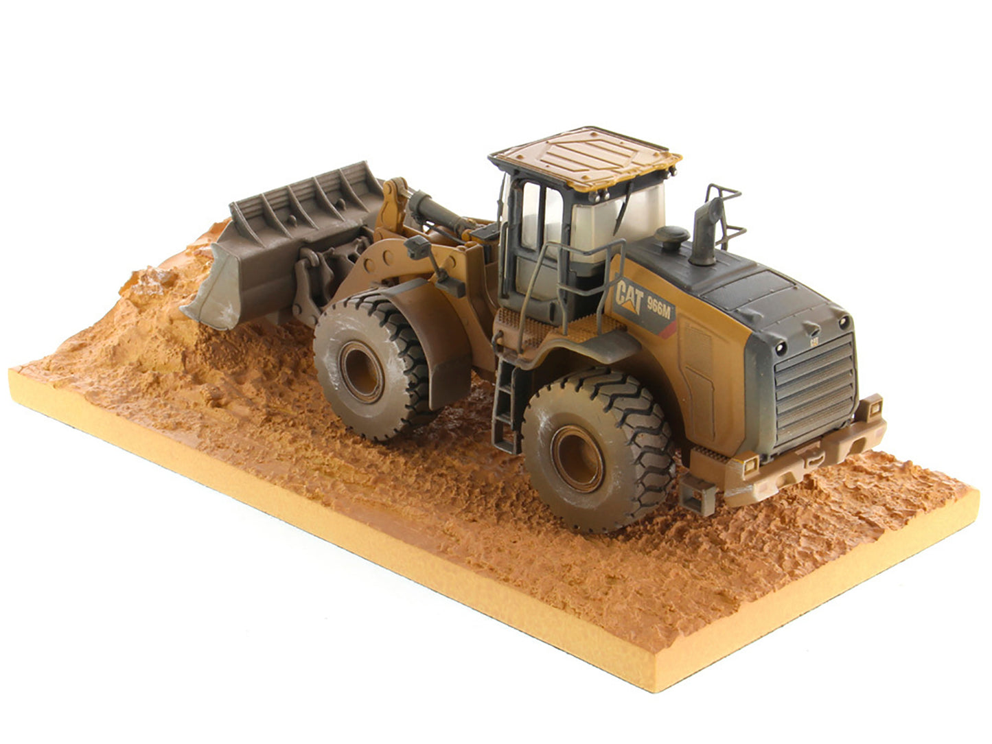 CAT Caterpillar 966M Wheel Loader with Operator (Dirty Version) "Weathered" Series 1/50 Diecast Model by Diecast Masters-DiecastModeler.com