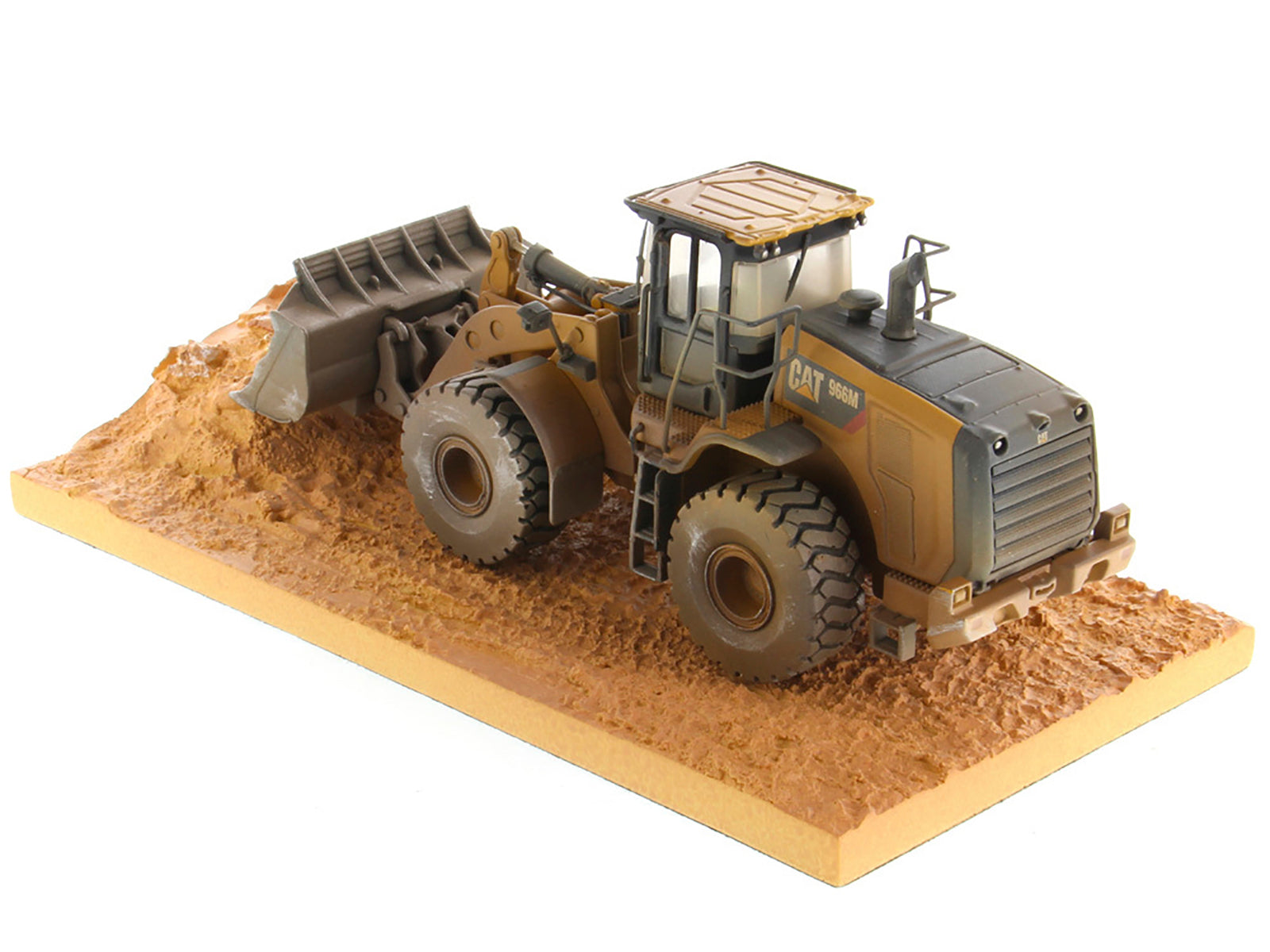 CAT Caterpillar 966M Wheel Loader with Operator (Dirty Version) "Weathered" Series 1/50 Diecast Model by Diecast Masters-DiecastModeler.com