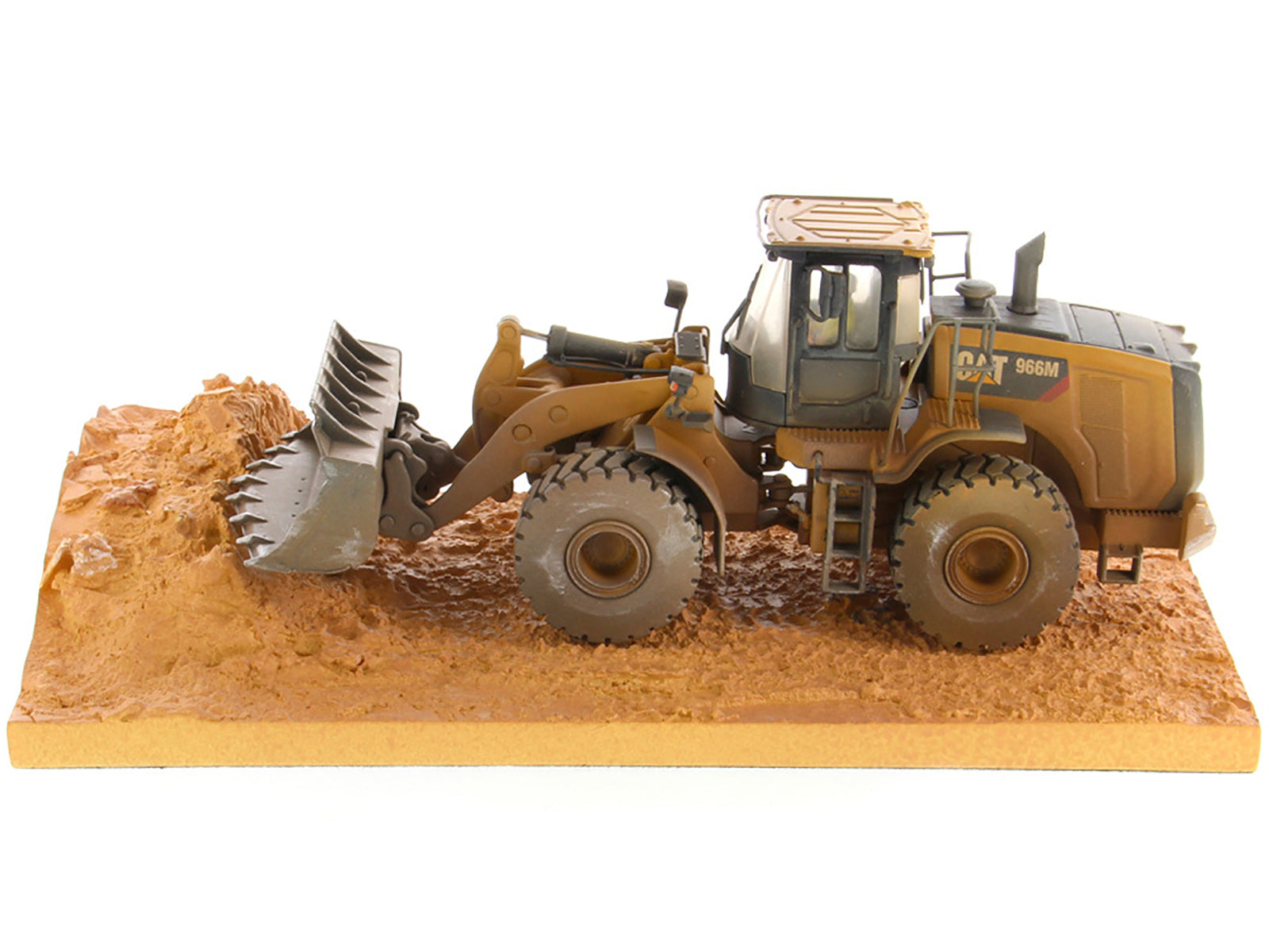 CAT Caterpillar 966M Wheel Loader with Operator (Dirty Version) "Weathered" Series 1/50 Diecast Model by Diecast Masters-DiecastModeler.com