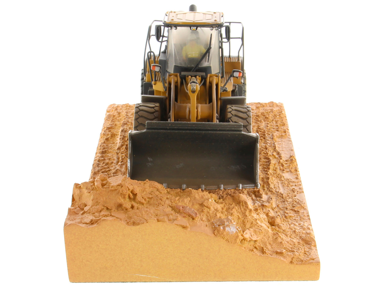 CAT Caterpillar 966M Wheel Loader with Operator (Dirty Version) "Weathered" Series 1/50 Diecast Model by Diecast Masters-DiecastModeler.com