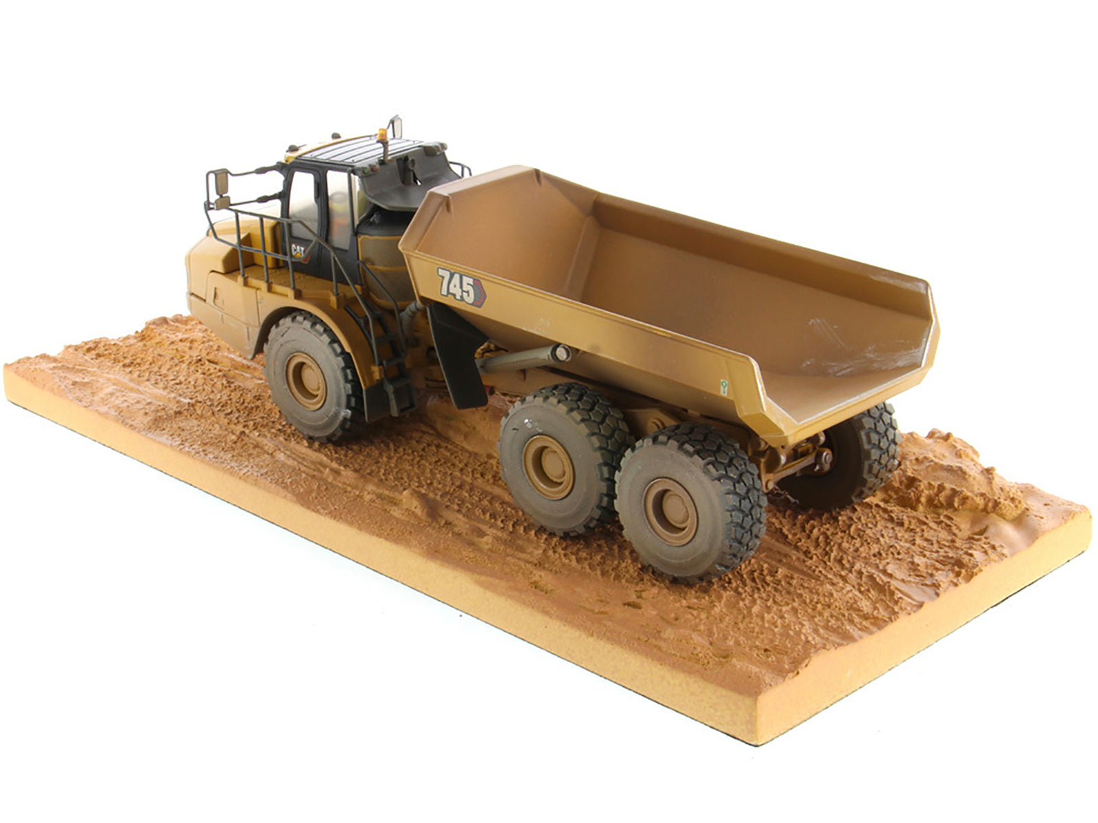 CAT Caterpillar 745 Articulated Truck with Operator (Dirty Version) "Weathered" Series 1/50 Diecast Model by Diecast Masters-DiecastModeler.com