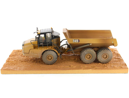 CAT Caterpillar 745 Articulated Truck with Operator (Dirty Version) "Weathered" Series 1/50 Diecast Model by Diecast Masters-DiecastModeler.com