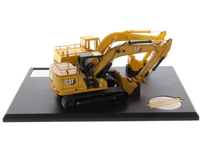 CAT Caterpillar 225 Hydraulic Escavator and CAT Caterpillar 323 Next Generation Hydraulic Escavator Set of 2 pieces "Evolution Series" 1/50 Diecast Models by Diecast Masters-DiecastModeler.com