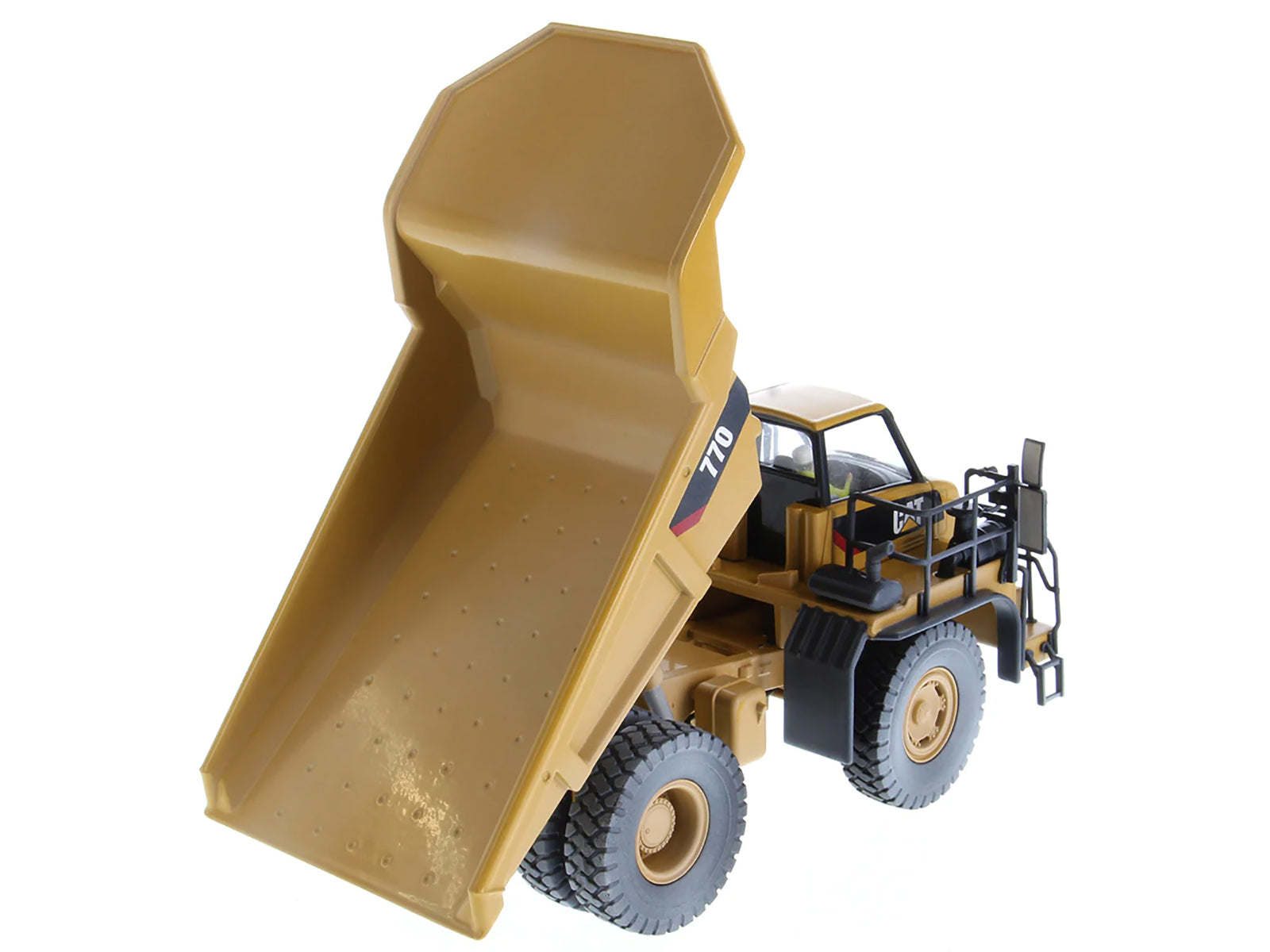 CAT Caterpillar 770 Off-Highway Truck Yellow (Weathered) with Operator "Weathered" Series 1/50 Diecast Model by Diecast Masters-DiecastModeler.com