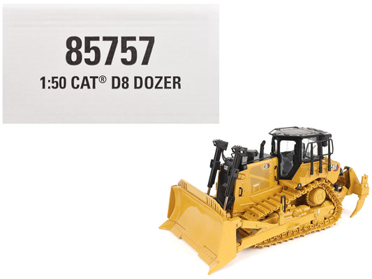 CAT Caterpillar D8 Track-Type Dozer (Standard Configuration) Yellow "High Line" Series  1/50 Diecast Model by Diecast Masters-DiecastModeler.com