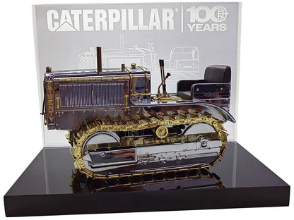 CAT Caterpillar Twenty Tractor "100th Anniversary" Chrome and Gold "Centennial Series" 1/16 Diecast Model by Diecast Masters