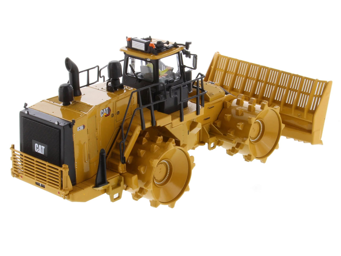 CAT Caterpillar 836 Landfill Compactor Yellow "High Line" Series 1/50 Diecast Model by Diecast Masters-DiecastModeler.com