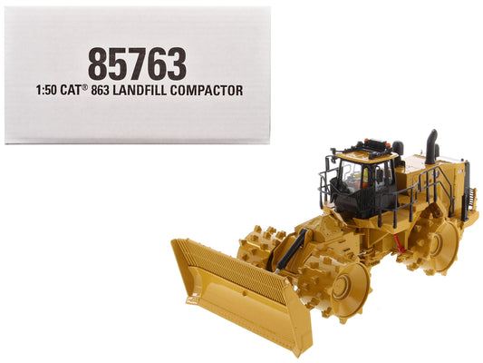 CAT Caterpillar 836 Landfill Compactor Yellow "High Line" Series 1/50 Diecast Model by Diecast Masters-DiecastModeler.com