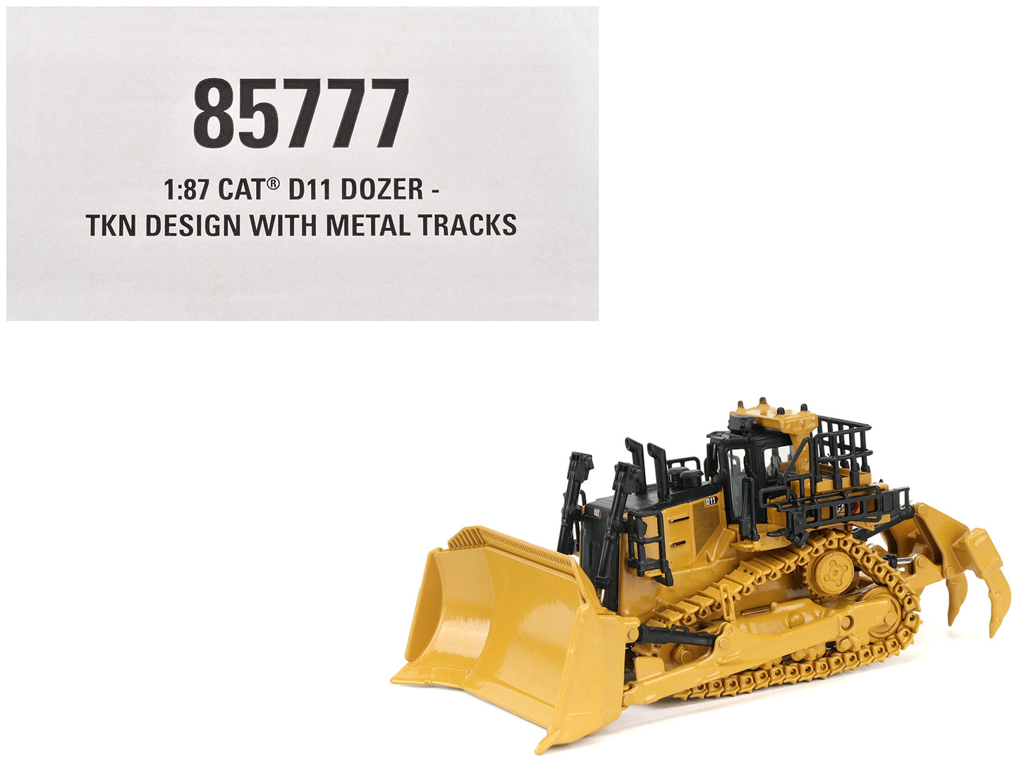CAT Caterpillar D11 Track Type Dozer TKN Design Yellow "High Line" Series 1/87 (HO) Diecast Model by Diecast Masters-DiecastModeler.com