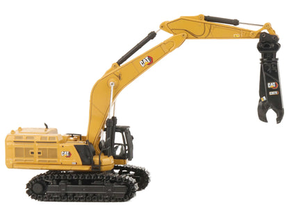 CAT Caterpillar 395 Next-Generation Hydraulic Excavator (Mass Excavator Version) Yellow with Additional Tools "High Line Series" 1/87 (HO) Diecast Model by Diecast Masters-DiecastModeler.com
