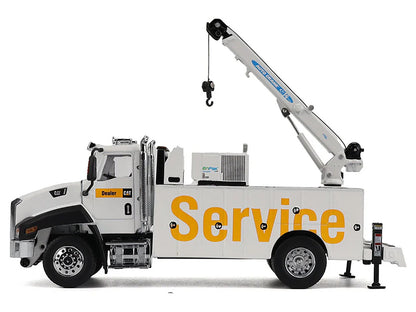 CAT Caterpillar CT660 Auto-Crane Titan 85 Truck with Miller EnPak White "Transport Series" 1/50 Diecast Model by Diecast Masters-DiecastModeler.com