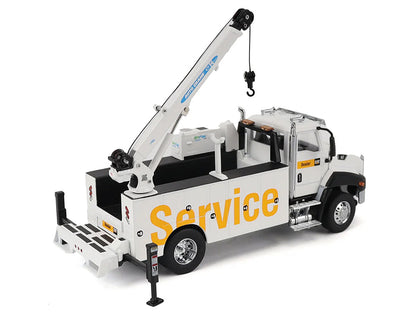 CAT Caterpillar CT660 Auto-Crane Titan 85 Truck with Miller EnPak White "Transport Series" 1/50 Diecast Model by Diecast Masters-DiecastModeler.com
