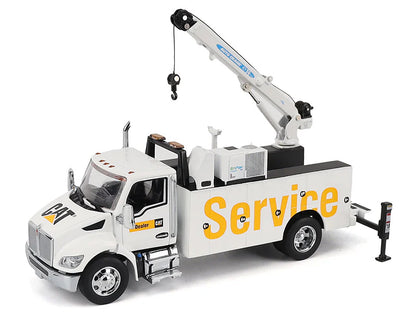 Kenworth T380 Auto-Crane Titan 85 Truck with Miller EnPak White "Transport Series" 1/50 Diecast Model by Diecast Masters-DiecastModeler.com