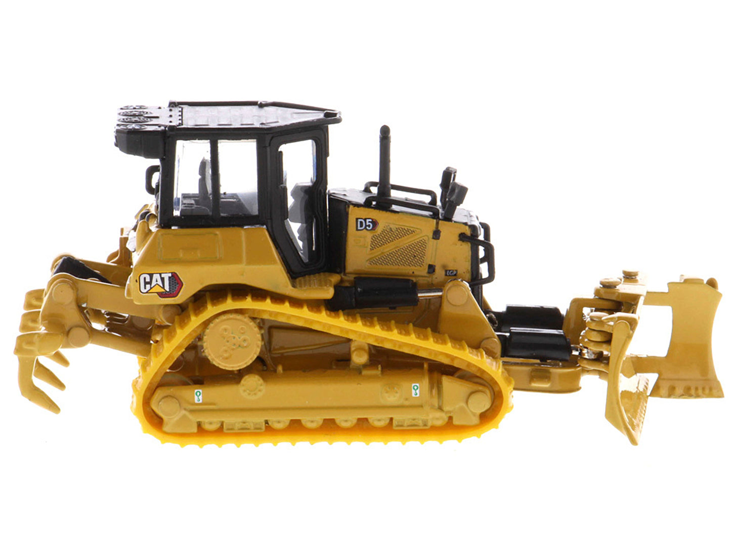 CAT Caterpillar D5 Track-Type Dozer Yellow with Fine Grading Undercarriage and Foldable Blade "High Line Series" 1/87 (HO) Scale Diecast Model by Diecast Masters-DiecastModeler.com