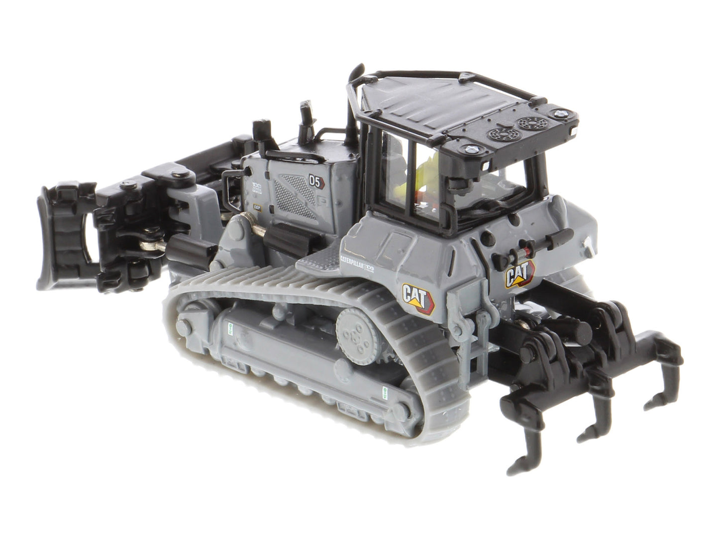 CAT Caterpillar D5 Track-Type Dozer "Centennial" Gray with Operator "High Line Series" 1/87 (HO) Diecast Model by Diecast Masters-DiecastModeler.com
