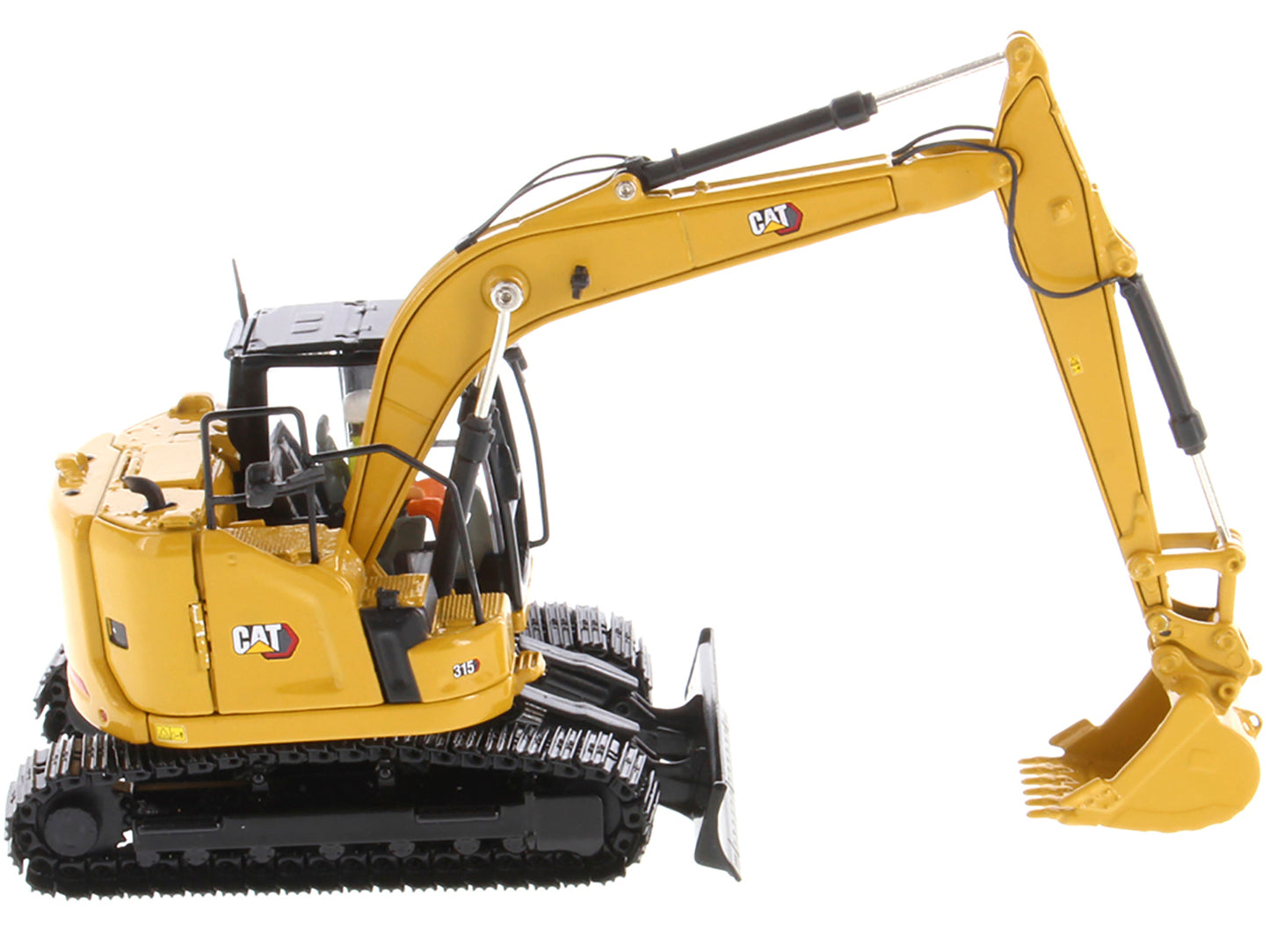 CAT Caterpillar 315 Track Type Hydraulic Excavator Yellow with Operator "High Line" Series 1/50 Diecast Model by Diecast Masters-DiecastModeler.com