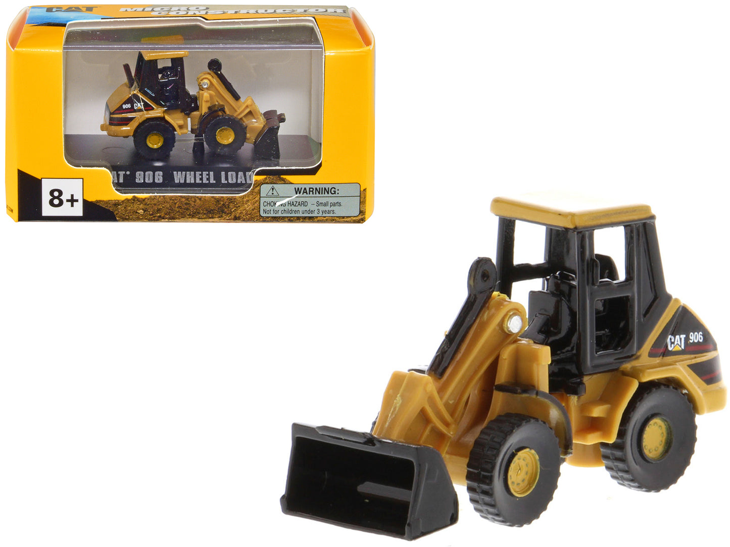 CAT Caterpillar 906 Wheel Loader Yellow "Micro-Constructor" Series Diecast Model by Diecast Masters-DiecastModeler.com
