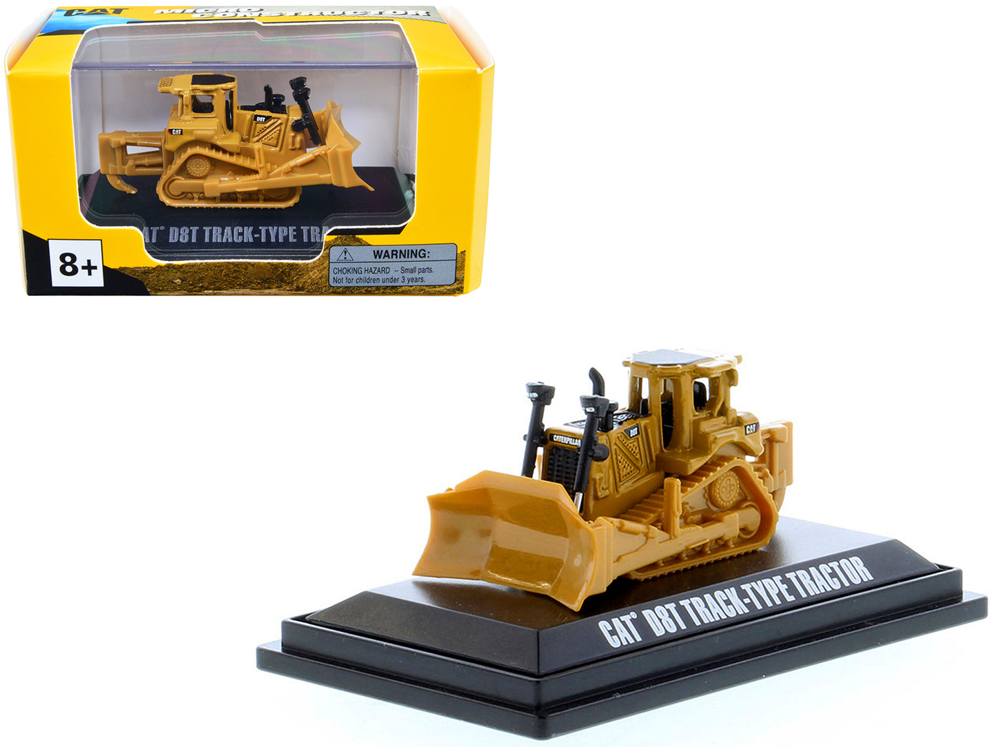 CAT Caterpillar D8T Track-Type Tractor Yellow "Micro-Constructor" Series Diecast Model by Diecast Masters-DiecastModeler.com
