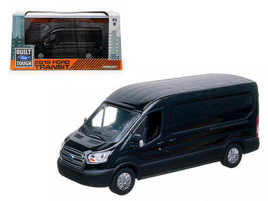 2015 Ford Transit (V363) Van Tuxedo Black 1/43 Diecast Model by Greenlight-DiecastModeler.com