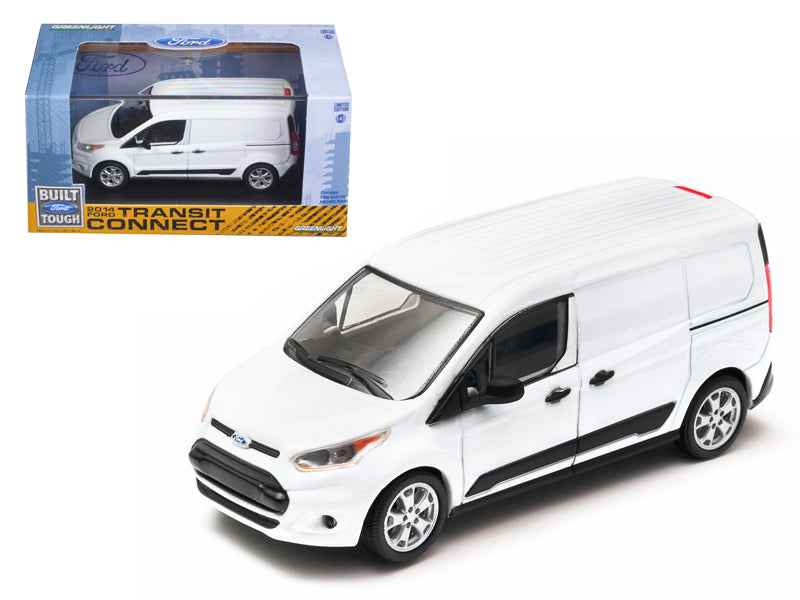 2014 Ford Transit Connect (V408) Van White 1/43 Diecast Model by Greenlight-DiecastModeler.com