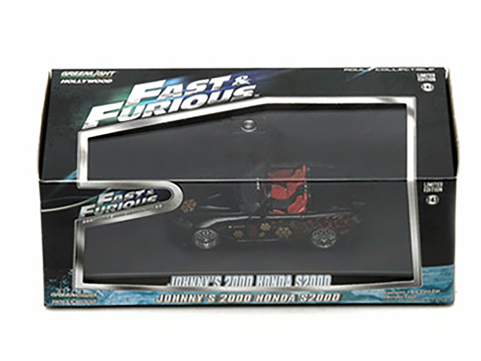 Johnny's 2000 Honda S2000 Black "The Fast and The Furious" Movie (2001) 1/43 Diecast Model Car by Greenlight-DiecastModeler.com