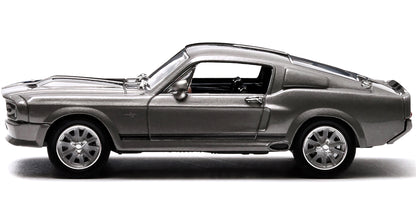 1967 Ford Mustang Custom "Eleanor" Gray Metallic with Black Stripes "Gone in 60 Seconds" (2000) Movie 1/43 Diecast Model Car by Greenlight