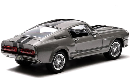 1967 Ford Mustang Custom "Eleanor" Gray Metallic with Black Stripes "Gone in 60 Seconds" (2000) Movie 1/43 Diecast Model Car by Greenlight