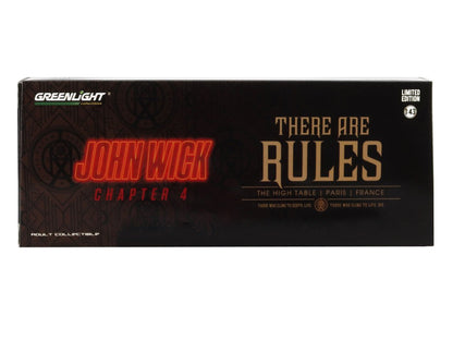 1971 Plymouth Barracuda Black "John Wick: Chapter 4" (2023) Movie "Hollywood" Series 1/43 Diecast Model Car by Greenlight-DiecastModeler.com