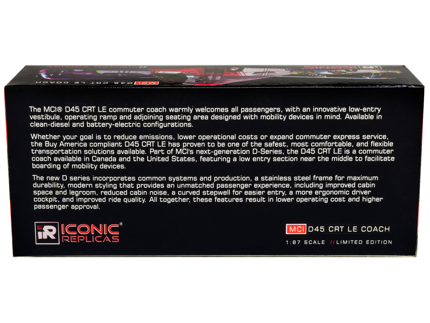 MCI D45 CRT LE Coach Bus "Valley Metro" Destination: "50 Camelback RD" "The Bus & Motorcoach Collection" 1/87 Diecast Model by Iconic Replicas