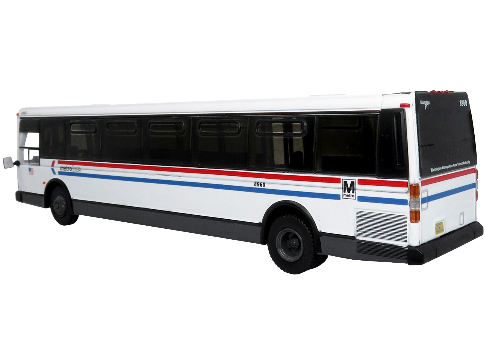 1980 Grumman 870 Advanced Design Transit Bus WMATA (Washington Metropolitan Area Transit Authority) Metro Bus "16S Pentagon" "Vintage Bus & Motorcoach Collection" 1/87 Diecast Model by Iconic Replicas-DiecastModeler.com
