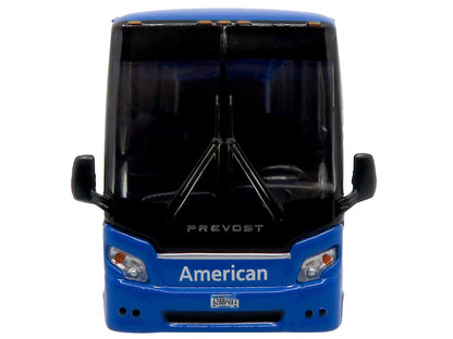 Prevost H3-45 Coach Bus "American Airlines Landline" Blue with Graphics Limited Edition 1/87 (HO) Diecast Model by Iconic Replicas