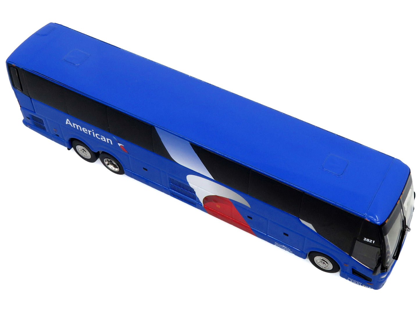 Prevost H3-45 Coach Bus "American Airlines Landline" Blue with Graphics Limited Edition 1/87 (HO) Diecast Model by Iconic Replicas
