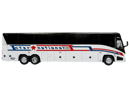 MCI J4500 Coach Bus "International Stage Lines" White "The Bus & Motorcoach Collection" Limited Edition to 504 pieces Worldwide 1/87 (HO) Diecast Model by Iconic Replicas-DiecastModeler.com