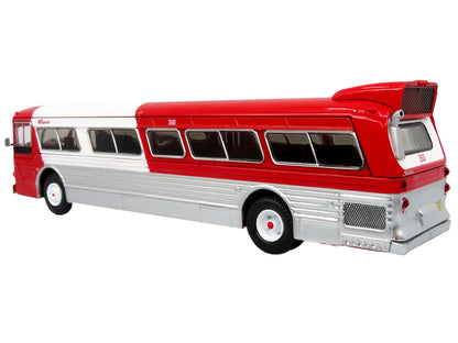 Flxible 53102 New Look Transit Bus "Pittsburgh Area Transit" Red and White "Vintage Bus & Motorcoach Collection" Limited Edition 1/87 (HO) Diecast Model by Iconic Replicas