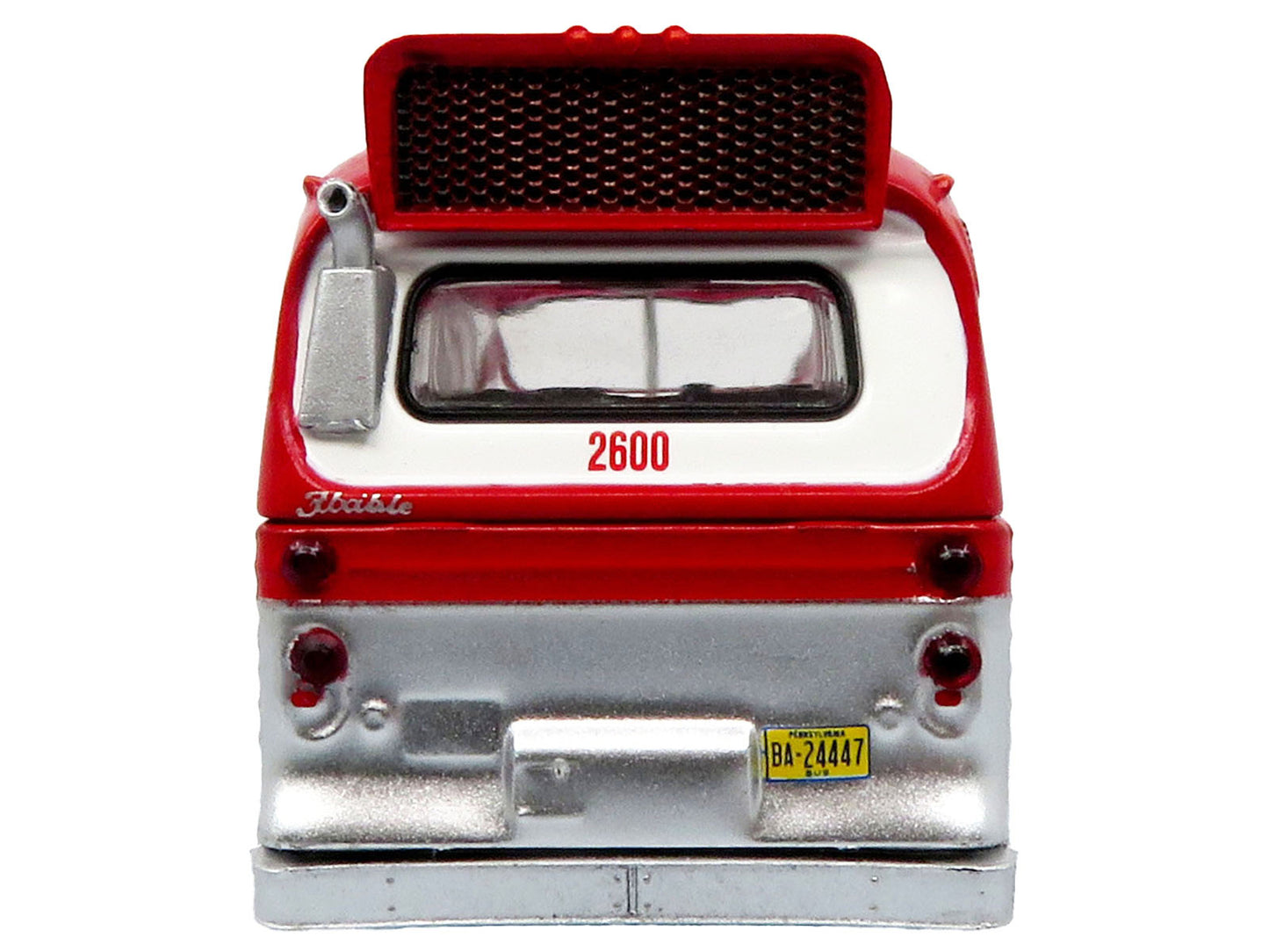 Flxible 53102 New Look Transit Bus "Pittsburgh Area Transit" Red and White "Vintage Bus & Motorcoach Collection" Limited Edition 1/87 (HO) Diecast Model by Iconic Replicas