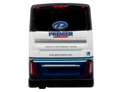 Van Hool TX-45 Motorcoach Bus "Premier Transportation" Blue and Black with Graphics "The Bus and Motorcoach Collection" Limited Edition to 504 pieces Worldwide 1/87 (HO) Diecast Model by Iconic Replicas