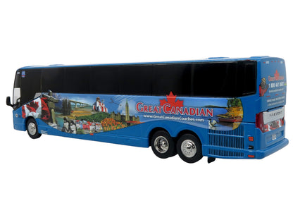 Prevost H3-45 Coach Bus "Great Canadian Coaches" Blue with Graphics Limited Edition 1/87 (HO) Diecast Model by Iconic Replicas