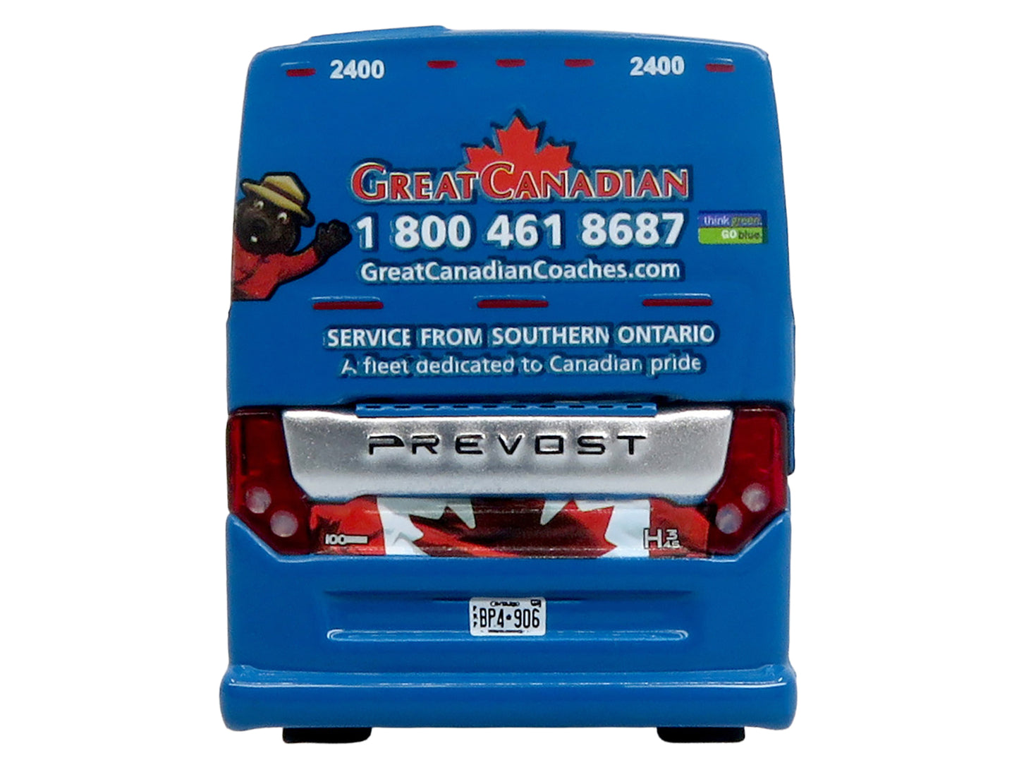 Prevost H3-45 Coach Bus "Great Canadian Coaches" Blue with Graphics Limited Edition 1/87 (HO) Diecast Model by Iconic Replicas