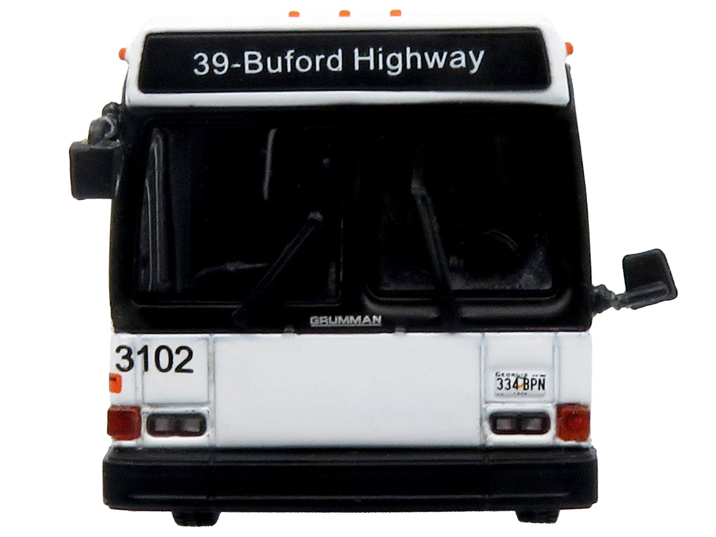 1980 Grumman 870 Advanced Design Transit Bus "MARTA Atlanta" White with Stripes "Vintage Bus & Motorcoach Collection" Limited Edition 1/87 (HO) Diecast Model by Iconic Replicas