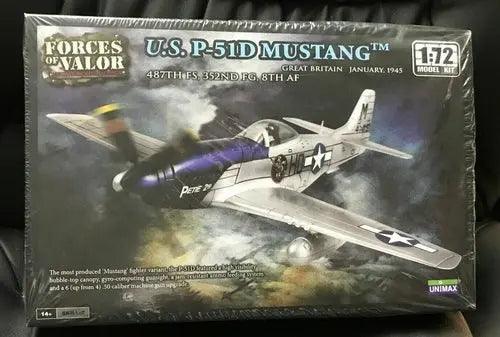 87005 FORCES OF VALOR UNIMAX 1:72 Escala EE.UU. p-51d Mustang-DiecastModeler.com