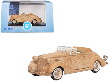 1936 Buick Special Convertible Coupe Beige (Rusted) "Junkyard Project" 1/87 (HO) Scale Diecast Model Car by Oxford Diecast-DiecastModeler.com
