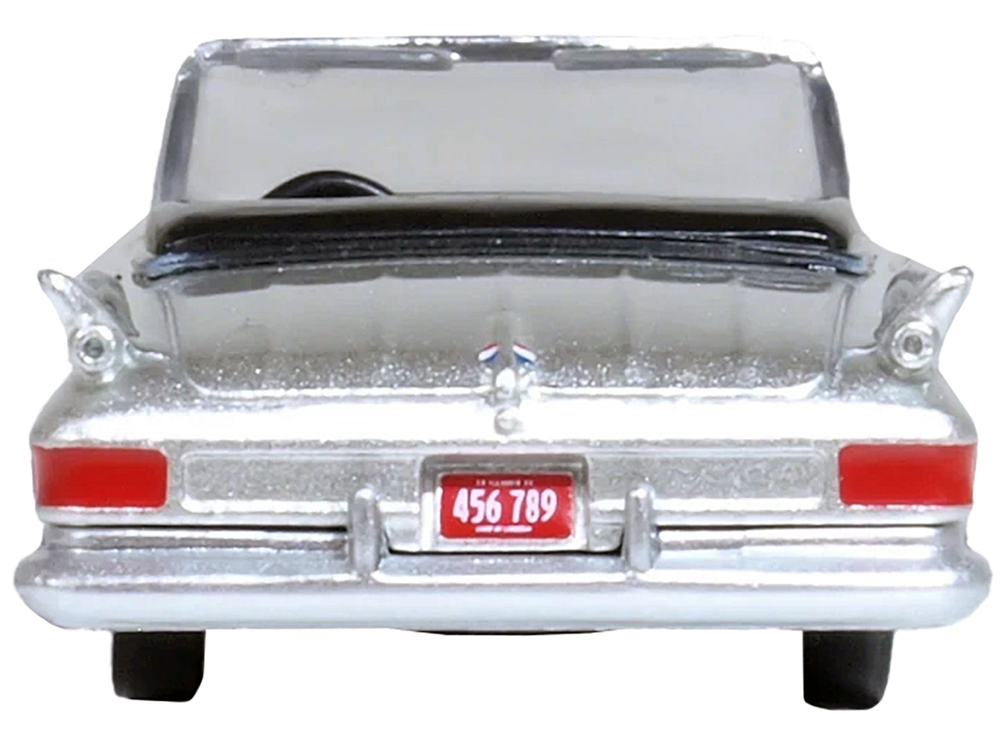 1961 Chrysler 300G Convertible Sheffield Silver Metallic 1/87 (HO) Scale Diecast Model Car by Oxford Diecast-DiecastModeler.com