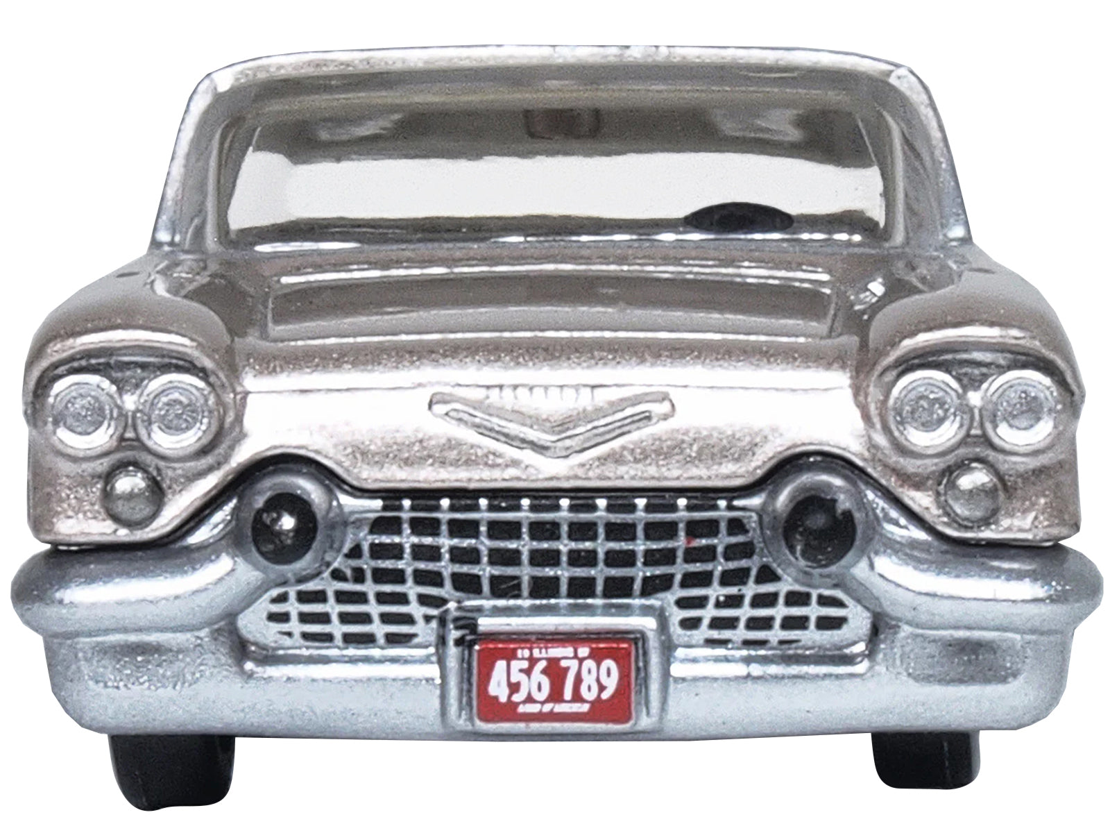 1957 Cadillac Eldorado Brougham Sandalwood Beige Metallic with Silver Top 1/87 (HO) Scale Diecast Model Car by Oxford Diecast-DiecastModeler.com